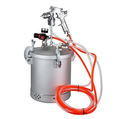 VEVOR Pistola de Pintura 10 L, depósito de Pintura 30 PSI, Sistema de pulverización de Pintura, Soporte para Pintar Agua, Barnices, Superficies Finas para proyectos de Interior y Exterior