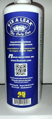 Fix A Leak, Sellador para Fugas en Piscinas y Jacuzzis, Especialista en Reparación Desde 1980, Fabricado en Canadá