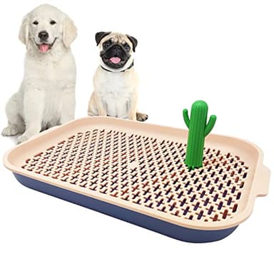 BPS Aseo Bandeja Sanitaria para Perros Reemplazable de Adiestramiento Inodoro Interior Aseo Mascotas Plástico 2 Tamaños M/L (L, Rosa) BPS-5574RS