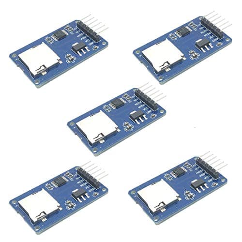 HiLetgo 5pcs Micro SD Storage Reader Module SD Card TF Card Memory Shield Adapter 6 Pin SPI Interface with Level Convert for Arduino Raspberry Pi…