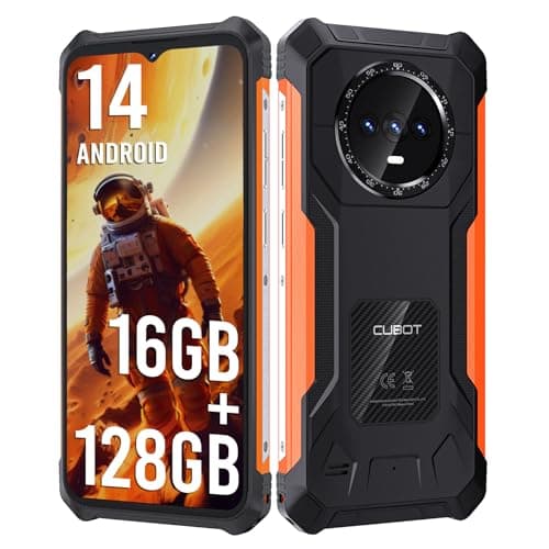 CUBOT Kingkong ES Movil Irrompible 16GB+128GB/1TB Android 14 Telefono Movil Resistente, Pantalla HD+6.56'' y 90Hz, 48MP+16MP Cámara, 5100mAh Móvil Rugerizado Fino y Ligero, 4G Dual SIM/Face ID/GPS