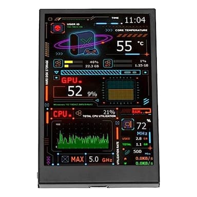 VBESTLIFE Monitor de Temperatura de Computadora de 3,5 Pulgadas, Pantalla de Panel de Sensor de PC, Monitor de Visualización de Temperatura de Datos de Disco Duro de RAM de CPU de PC con