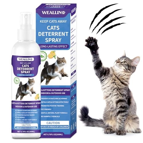 WEALLIN Spray Antiarañazos Gatos, 200ml Spray Repelente Gatos, Spray Ahuyentador para Gatos para Proteger Sofá y Muebles, Ideal para Uso Indoor y Outdoor con Gatos y Gatitos