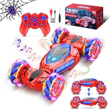 Dreamlandia Coche Teledirigido Spider, Juguetes Niños 3 4 5 6 7 8 9 10 años Drift Coches Teledirigidos para Niños Regalo Niño Niña 3-12 años Juegos Niños 4-10 años Regalos Cumpleaños Niños Colegio