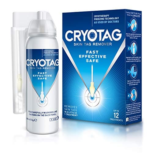 Cryotag Skin Tag Remover-Eliminación Rápida, Segura y Eficaz de Verrugas (Acrocordónes), con 1 Tratamiento, Clínicamente Demostrado,12 Tratamientos