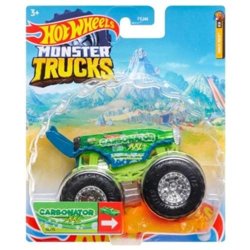 Máquina de juguete Monster Truck edición especial "Carbonator XXL carbonator" a escala 1:64 - Coches de juguete para niños 3+ - Monster Hot en blíster individual HCP35 -
