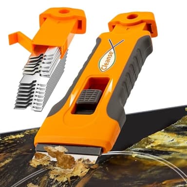 Rasqueta Vitrocerámica Profesional 15 Cuchilla Rascador Vitroceramica para limpieza, Rascador de Horno No Rasca para Rascar la Estufa, integradas para el raspador de cristal