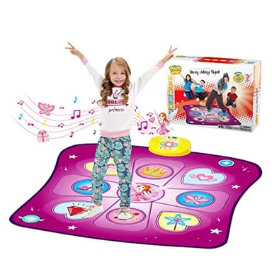 Alfombra de Baile Juguete Niña 3 4 5 6 7 8 9+,Regalo Niñas Alfombra Musical con Luces LED,Música Incorporada, 3 Modos de Juego,Volumen Ajustable,Regalo Cumpleaños Navidad para Niñas Niños 3+ años