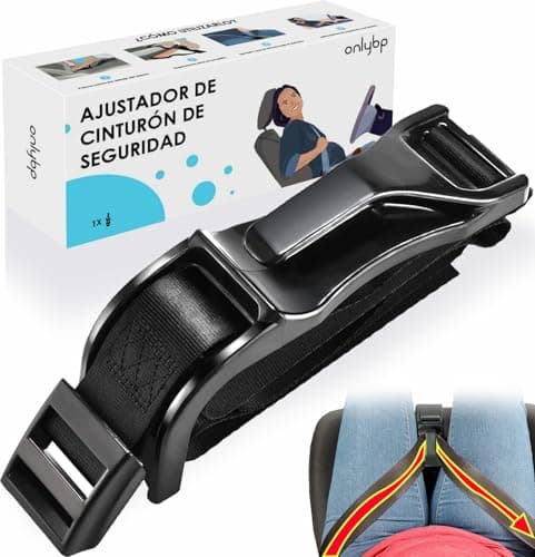 OnlyBP® Cinturón Embarazada para Coche - Adaptador de Cinturón para Embarazadas de Seguridad - Protege a tu bebé, Evitando el Riesgo de Aborto en el coche - Seguro y Cómodo