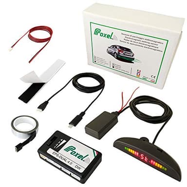 Proxel - Sensor De Aparcamiento Electromagnético Invisible, Trasero, EPS-Dual 4.0 con Pantalla Wireless, Sin Taladrar el Paragolpes, Kit Universal y Original