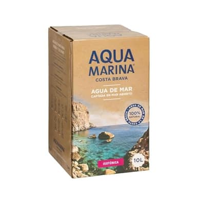 AquaMarina Costa Brava Agua de Mar Isotónica 100% Natural Hidratación Deportiva y Bienestar | 1 Bag-in-Box 3L con Grifo Incorporado | Calidad Mediterránea (1, Bag-in-Box 10 LITROS)