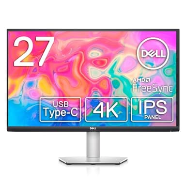 Dell S2722QC USB-C 27'' 4K UHD (3840x2160) Monitor, 60Hz, IPS, 4ms, AMD FreeSync, 99% sRGB, HDR, Altavoces Integrados, 2x HDMI, 2x USB, Plata