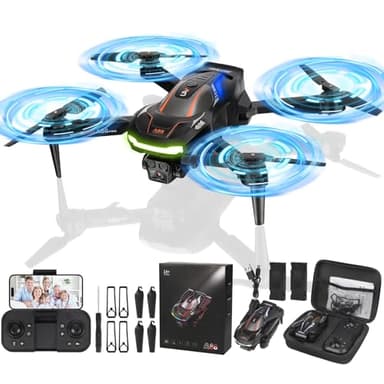 Diealles Shine Drone con Cámara HD 6K para Niños, Mini Drone Niños con Giros 3D, Drones Infantiles Plegables con Disparo Inteligente, Drone de Largo Tiempo de Vuelo para Niños Y Principiantes