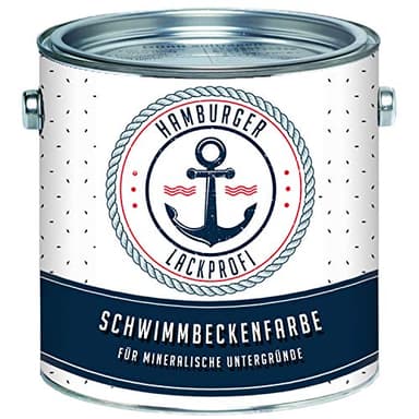 Pintura para piscina mate de seda para hormigón, selección de colores para piscina, revestimiento de piscina, color subacuático, hamburguesa lack-Profi (1 L)