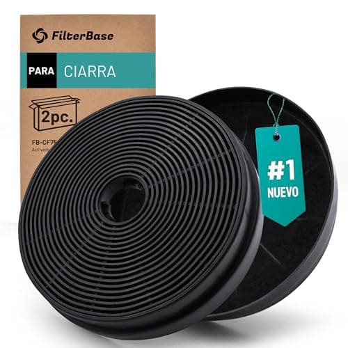 FilterBase® 2 filtros de carbón activo para campana extractora Ciarra CBCF003