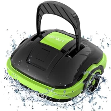 WYBOT Robot de Piscina Inalámbrico Automática 50 mins Succión Potente, Motor Dual, Filtro Fino de 180 μm Aspirador Piscinas para Piscinas sobre/en el Suelo de hasta 50 m²