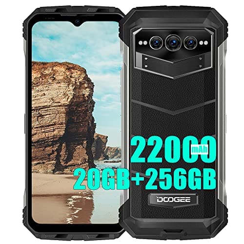 DOOGEE V MAX Móviles, 20GB+256GB, Batería 22000mAh, Dimensiones 1080 Octa Core, Smartphones Libres Robustos 5G, 108MP (Infrarossi 20MP)+ 16MP+32MP Móviles, 6.58 pollici, NFC Negro