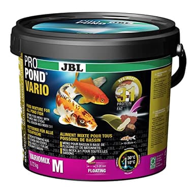 JBL Comida para Todos los Peces de Estanque, menú Flotante de Copos y Palos, Comida Especial ProPond Vario 0,72 kg