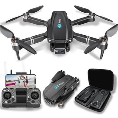 Dron con cámara 4K profesional, para adultos, niños, principiantes, cuadricóptero con mando a distancia, FPV, minidron con 50 minutos, motor sin escobillas, botón de inicio, fotografía por gestos