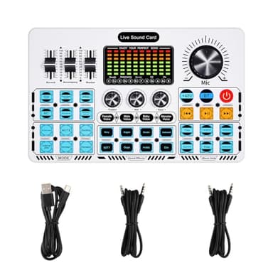 HEEZOU Múltiple Tarjeta Sonido En para Grabaciones Profesionales Claras para Creadores Contenido Músicos Estudio Grabación Calidad Estudio
