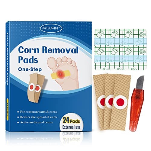 MQUPIN Verrugas, Corn Remover, Eliminar Verrugas, Removedor de Verrugas, Removedor de Maíz, Wart Remover Anti Verrugas Tratamiento para Quitar Verrugas Comunes, Plantares, Maíz y Callos (24pcs)