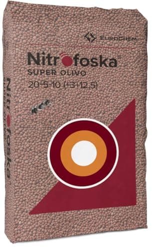 Abono Nitrofoska Super Olivo 20-5-10. Saco 25 Kg. Todo para mi Huerto. Abono complejo especialmente indicado para aplicar en olivo