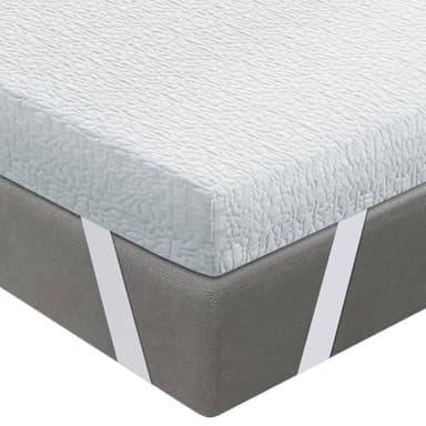 BedStory 10CM Topper 135x190, Topper Viscoelastico para Colchón con Infusión Gel Refrescante, Cubrecolchón de Espuma con Memoria, Sobrecolchón Extraíble y Lavable