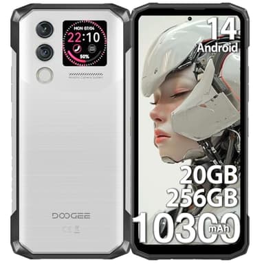 DOOGEE Blade 10 MAX Movil Irrompible, 20GB+256GB/2TB Movil Resistente Android 14, 10300mAh Móvil Rugerizado, Pantalla Trasera multifunción de 1,54’’ con Pantalla de 6,56’’ Movil, 50MP+8MP, NFC,FaceID