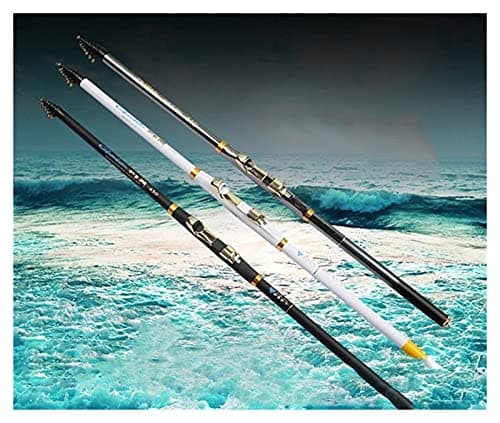 DLZFUDTY CañAs de Pescar,CañAs de Pesca Pesca 2.7M-6.3.0M Rod del mar Roca Varilla de Carbono caña de Pescar telescópica Superhard Rocosas Polo Mano mar Rod Doble Uso caña de Pescar Polo(4.5 m)