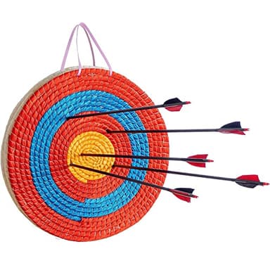 Bogenkönig - Diana Arco de Paja Resistente a la Intemperie para Adultos y niños I Diana de Paja para Arco y Flecha y Ballesta, Accesorios de Diana Tiro con Arco