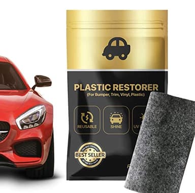 JGR SELECT Restaurador de Plasticos Exterior Coche - 2 Unidades - Renovador de Plásticos Negros para Exteriores - Cuidado de Parachoques, Espejos, Molduras