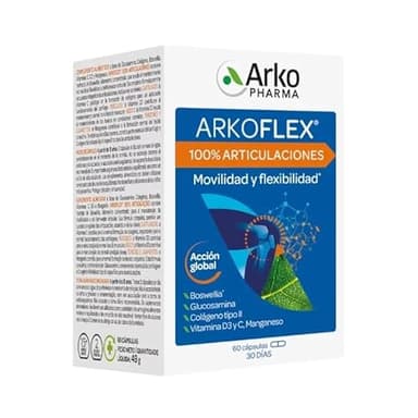 Arkoflex 100% Articulaciones | Cuidado Integral - Huesos - Cartílagos - Ligamentos - Tendones - Músculos | 60 Capsulas