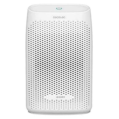 Cecotec Deshumidificador eléctrico silencioso BigDry 2000 Essential - 300 ml/día, depósito extraíble de 0,7 litros, Cobertura hasta 20 m2,Filtro extraíble y Lavable, Apagado automático