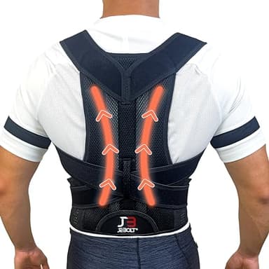 JEBOLT Corrector Postura Espalda para Hombre y Mujer. Corrector de Espalda Recta con Faja lumbar para Hombre y Mujer Corrector de Postura espalda (Pro, M)