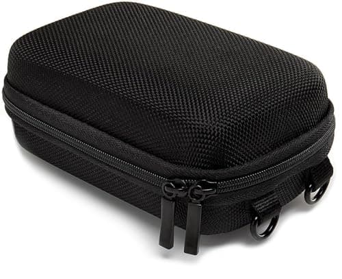 Baxxtar Pure Black L Funda rígida para cámaras compactas, Negra (Correa - trabilla) CoolPix W100 - CyberShot DSC HX90 HX95 HX99 - Lumix TZ70 - PowerShot SX720 - Olympus/OM TG-7 TG-6 ...