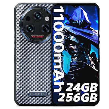 OUKITEL WP35S Móvil Resistente Android 14, 24GB RAM+256GB ROM(TF 1TB) Movil Todoterreno, 11000mAh Movil Irrompible, Cámara 48MP+8MP, 95dB/4G Dual SIM/GPS/OTG/NFC/Face ID/Side Fingerprint