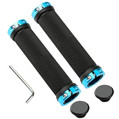 QitinDasen 1 par Profesional manija de Bicicleta ergonómica, Mango de Manillar de Bicicleta de Goma Antideslizante, Mango de MTB BMX, Protector de Manillar de Bicicleta (Azul)