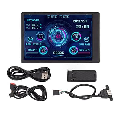 Yctze 3.5in IPS USB Mini Pantalla CPU RAM Monitor de Datos, Monitor para Pantalla de Panel de Sensor de PC, Monitor de Temperatura de Computadora con de Pantalla