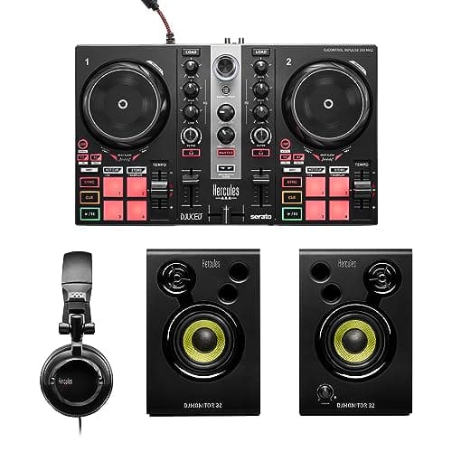 Hercules DJLearning Kit MK2 — Kit Todo en Uno para Aprender a Mezclar — Software y Tutoriales Incluidos