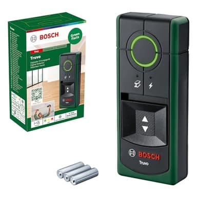 Bosch Home and Garden Detector Truvo 2.ª gen. (manejo sencillo con un solo botón, detección fácil de cables tensión y metales en la pared hasta 70 mm, caja)