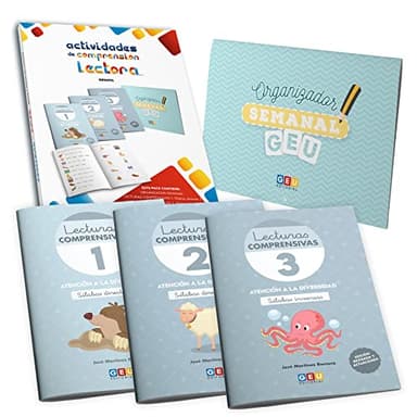 APRENDER A LEER Y ESCRIBIR | Aprender a Leer 5 Años - Pack De Lecturas Comprensivas para aprender Sílabas Directas e Inversas | Libros Niños 4 Años | Educación Infantil | Incluye Organizador.