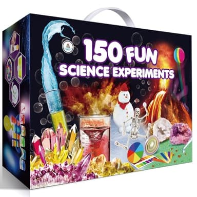 UNGLINGA 150 Kit de Experimentos Científicos para Niños, Juguete Stem Educativo Científicos, Químico Laboratorio Set, Ideas de Regalo de cumpleaños, Erupcion Volcán