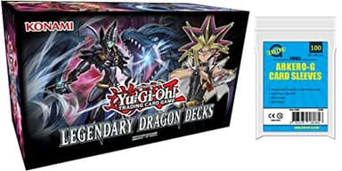 YuGiOh! Legendary Dragon Decks 3 – LEDD | ALEMAN | Yu-Gi-Oh! Tarjetas NUEVO | + Arkero-G 100 Small Soft Sleeves - Fundas japonesas para tarjetas