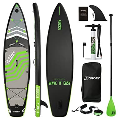 Tabla de Paddle Surf Inflable, 335 cm Tabla para Paddle Surf 6 Pulgadas de Espesor 170 KG MÁX Paddle Board Standing Boat para Jóvenes y Adultos, Bomba de Mano para Todos los Niveles de Habilidad
