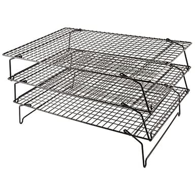 Bandeja Alargada para refrigeración de Pasteles, de Chef Aid, Plateada, Negro, 41 x 25cn