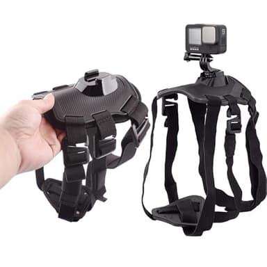 Arnés para Perros para Gopro, Arnés para Perros Gopro Suave Y Ajustable para Perros Grandes, Medianos Y Pequeños, Se Puede Usar para Fijación En El Pecho Y La Espalda