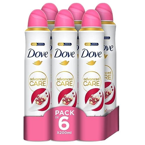 Dove Advanced Care Desodorante Granada y Limón Protección 72 horas Spray 200ml, pack de 6 Unidades
