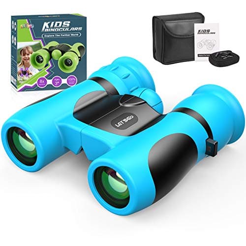 Prismaticos Niños - Gran Aumento 8X21, Juguetes para Niños de 3-12 Años Binoculares Juego Niños Regalos de Cumpleaños para Niños - Regalo Navidad Niño