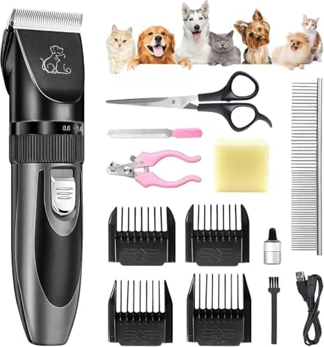 Maquina Cortar Pelo Perros Profesiona | Cortapelos para animales | Cortapelos de Bajo Ruido Carga Rápida | Cortadora para Gatos, Mascotas