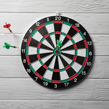 Juego Diana Dardos Reglamentaria 38 cm Tiro a Diana Tablero Doble Cara Tiro a Signo Adultos y Niños con 6 Flechas de Acero DartBoard Redondo Casa para colgar en la pared